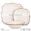embossed square shape stoneware dinnerware plate