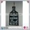SHABBY CHIC CHALKBOARD / BLACKBOARD STYLE WINE BOTTLE HANGING PLAQUE / SIGN