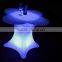 Nightclub illuminated modern led glowing banquet hall tables