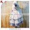 Summer girl ruffle dress bowknot boutique girl clothes
