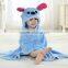 wholesale custom plain kids hooded poncho towels