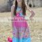 top design children girls chevron children halter neck dress with pink tutu dress