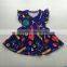Cotton knitted baby summer clothes kids flutter sleeves frock design clothing toddler girls pearl dress wholesale