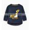 Good price pink printed elephant girl t shirt kids plain