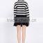 Women Fashion Elegant Striped Knitwear Latest Design