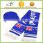 100% wool cheap wholesale iceland soccer scarf and hat set