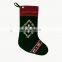 LED black plush christmas stocking