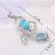 Lovely Rhinestone Silver Leaves necklace Colorful Rose Crystal predant for Women Jewelry Accessory For Girls
