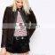 Best Quality 100% Genuine Leather Women Girls Biker Jacket with Zipper
