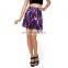 Youthful fashion design digital printing lady short skirt