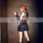 Steampunk Short Sleeveless Striped Dress-tunic