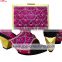 2016 Fushia lady shoes and bags / italian shoes with matching bags/Fashion design party dressing shoes and bags