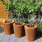 Corten Steel Planter Round Pot For Garden