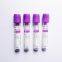 EDTA vacutainer tube with purple cap, CE and ISO13485 approved