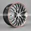 Hot sale 18x8.0 19x8.0 et 35  red black aluminum alloy wheel car wheel