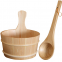 wooden bucket/spoon/timer/anti-explosion lamp for sauna room accessories