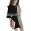 TWOTWINSTYLE TWOTWINSTYLE Elegant Irregular o Neck Patchwork Hit Color Women Shirts Fahion New Clothing