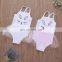 Girls Kids Beach Wear Wholesale Toddler Bathing Suit EASTER DAY BUNNY Embroidery Swimming