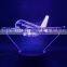 3D Lamp plane airbus best model present for children bright base hot selling USB/battery operated led night light lamp