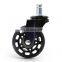 Low noise easy fast install office furniture  PU castor roller wheel