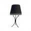 Simple nordic custom logo cheap home decor living room iron base office black table lamps in bulk
