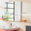 Double coated frameless bathroom beveled edge silver mirror
