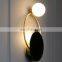 Nordic Creative Iron Round Shape Wall Lamp E27 Metal Decorative Wall Lighting