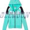 Hot sale new design custom two tone zip up women's gym hoodies                        
                                                Quality Choice