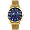 SKMEI Luxury Watch 9166 Custom Logo Stainless Steel Gold Mens Quartz Watch