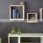 Solid surface wall shelf for storage rustic wood