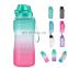 64oz Anti slip time marker leak proof sport plastic tritan wide mouth durable fitness bottle with customized logo