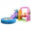 Newest colored Plastic indoor slide kids toys slide with inflatable ball pool for sale