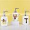 Skymoving New Design Ceramic Liquid Soap Lotion Dispenser with plastic pump