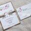 Rustic Wedding Invitation, Antler Wedding Invitation, Boho Chic Wedding Invitations, Bohemian, Eco Kraft Wedding Invitation