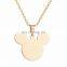 Micky and Minnie Castle Mini Mouse Animal Collier Gold Plated Pendant Necklace