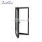 Hurricane impact casement window aluminum profile windows and door with retractable flynet