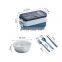 304 Stainless Steel Lunch Box Bento Box For School Kids Office Worker 2layers Lunch Container Food Storage Box