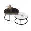 Luxury coffee tables living room marble coffee table modern apartment multifunction coffee table set white black