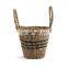 New Trend 2022 Seagrass Handbag 100% Nature With Black Straw Woven Tote Bag Shopping bag Wholesale