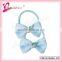 Chinese manufacturer wholesale grosgrain ribbon bow band plastic hair scrunchies with apple (XH4001-372)