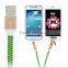 New design 2in1 zipper usb cable, mobile phone data zipper usb data cable