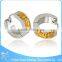 ZS19059 stainless steel self piercing shimmer powder ultra thin hoop earrings