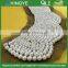 Wholesale crochet made white pearl beaded neckline collar for garments