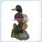 Garden duck figurines, outdoor duck sculpture, resin duck