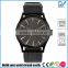 3 Hand Japan movment quartz big scale dial stainless steel case with genuine leather strap watch