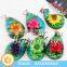 2015 New Mood Drop Shaped Glass Flower Inside Pendant for Necklace
