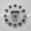 Round clear acrylic wall clock with full color printing