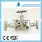 Brass 3 way gas manifold instrument