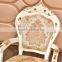 European luxury solid robber wood banquet chair table chair set with gold painted