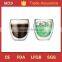 Glass material drinkware egg shaped double glass cup for tea                        
                                                Quality Choice